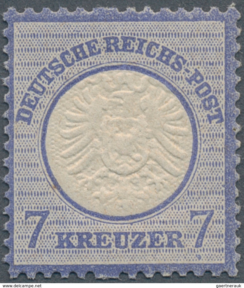 17855 Deutsches Reich - Brustschild: 1872, 7 Kreuzer, Zentriert, Abart Oben Und Unten : 1 Zahn Nicht Durch - Unused Stamps