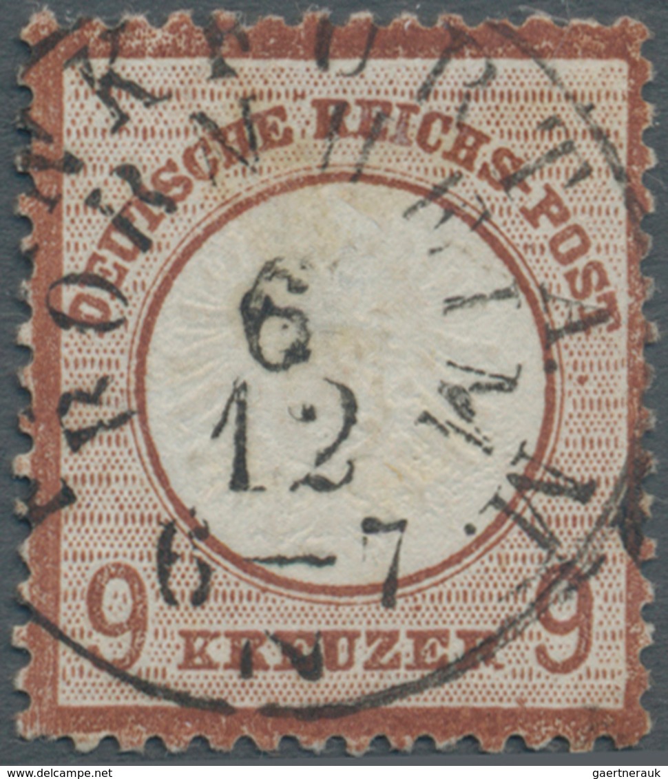 17859 Deutsches Reich - Brustschild: 1872, 9 Kr. Lilabraun, Prachtvolles Exemplar In Denkbar Tiefster Farb - Unused Stamps