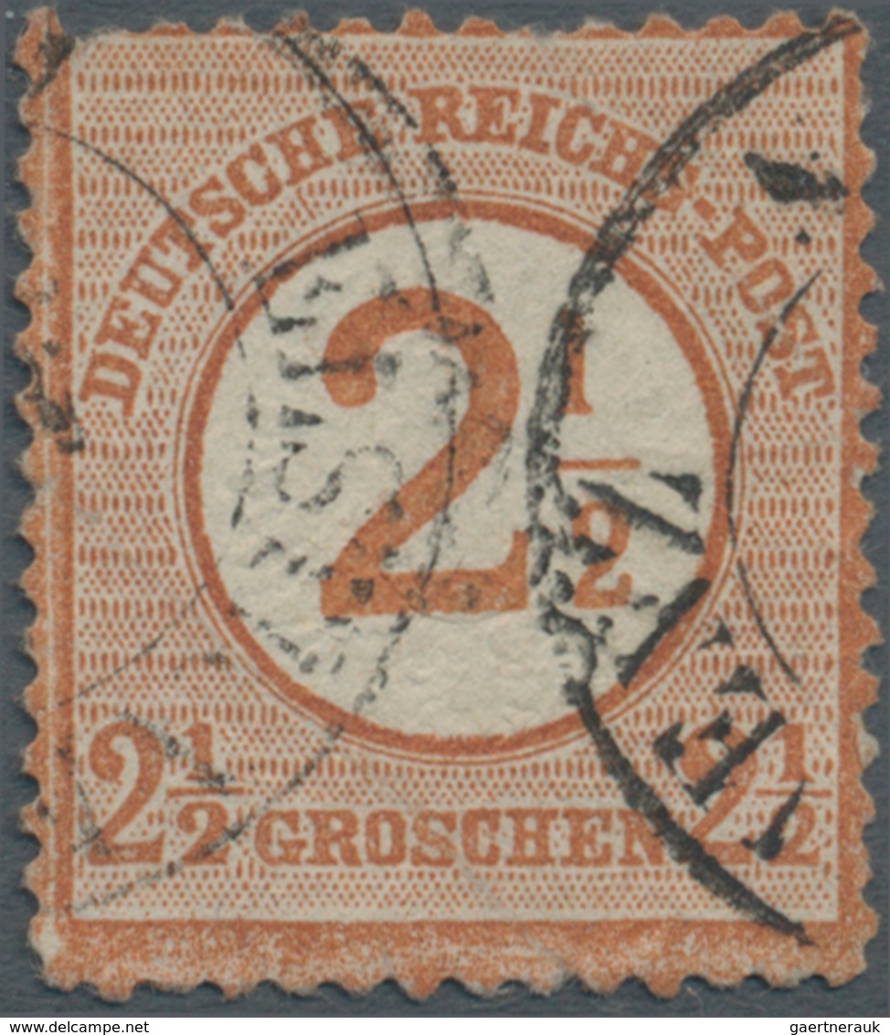 17864 Deutsches Reich - Brustschild: 1874, 2 1/2 Gr. Auf 2 ½ Gr. Braunorange, Unregelmäßige Zähnung, Etwas - Unused Stamps