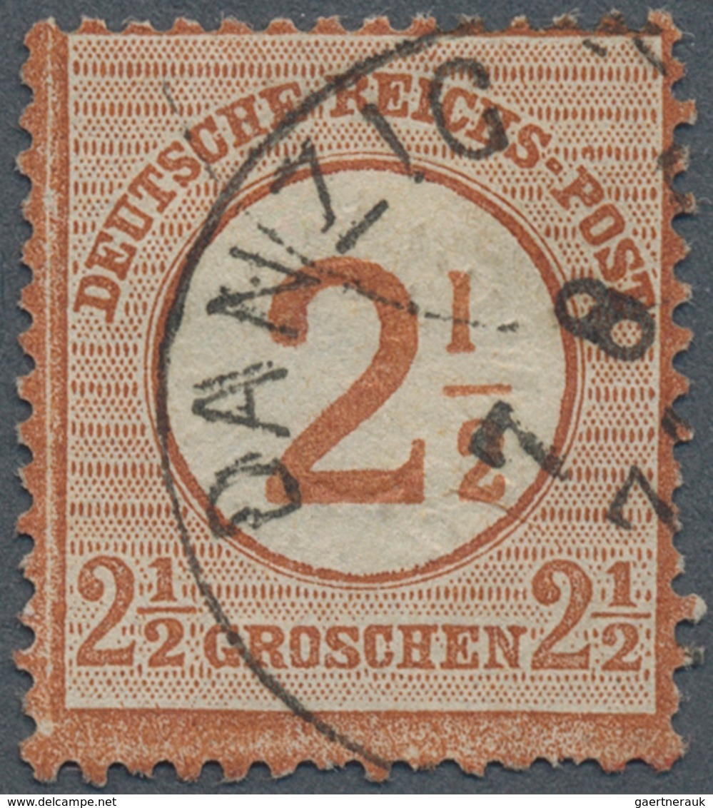 17865 Deutsches Reich - Brustschild: 1874, 2½ Gr. Auf 2½ Gr. Gestempelt "DANZIG" Mit Dem Aufdruckfehler "1 - Unused Stamps