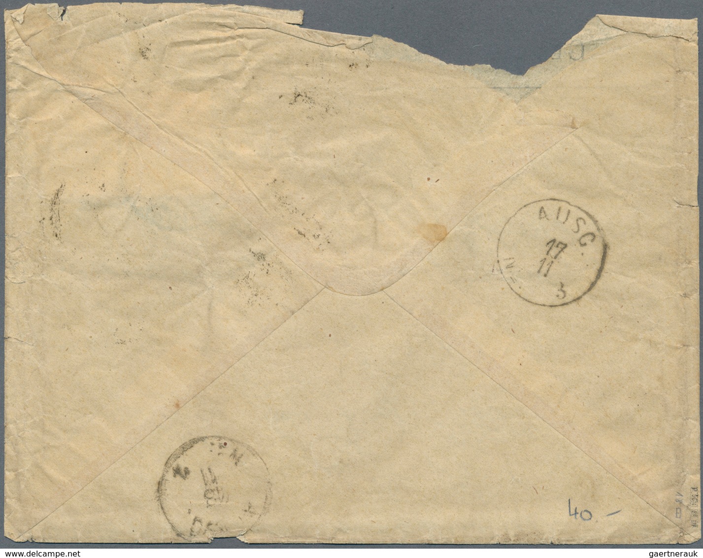 17869 Deutsches Reich - Brustschild: 1875, Fünf Brustschild-Marken, eine GA und ein Brief mit Reichspost-N