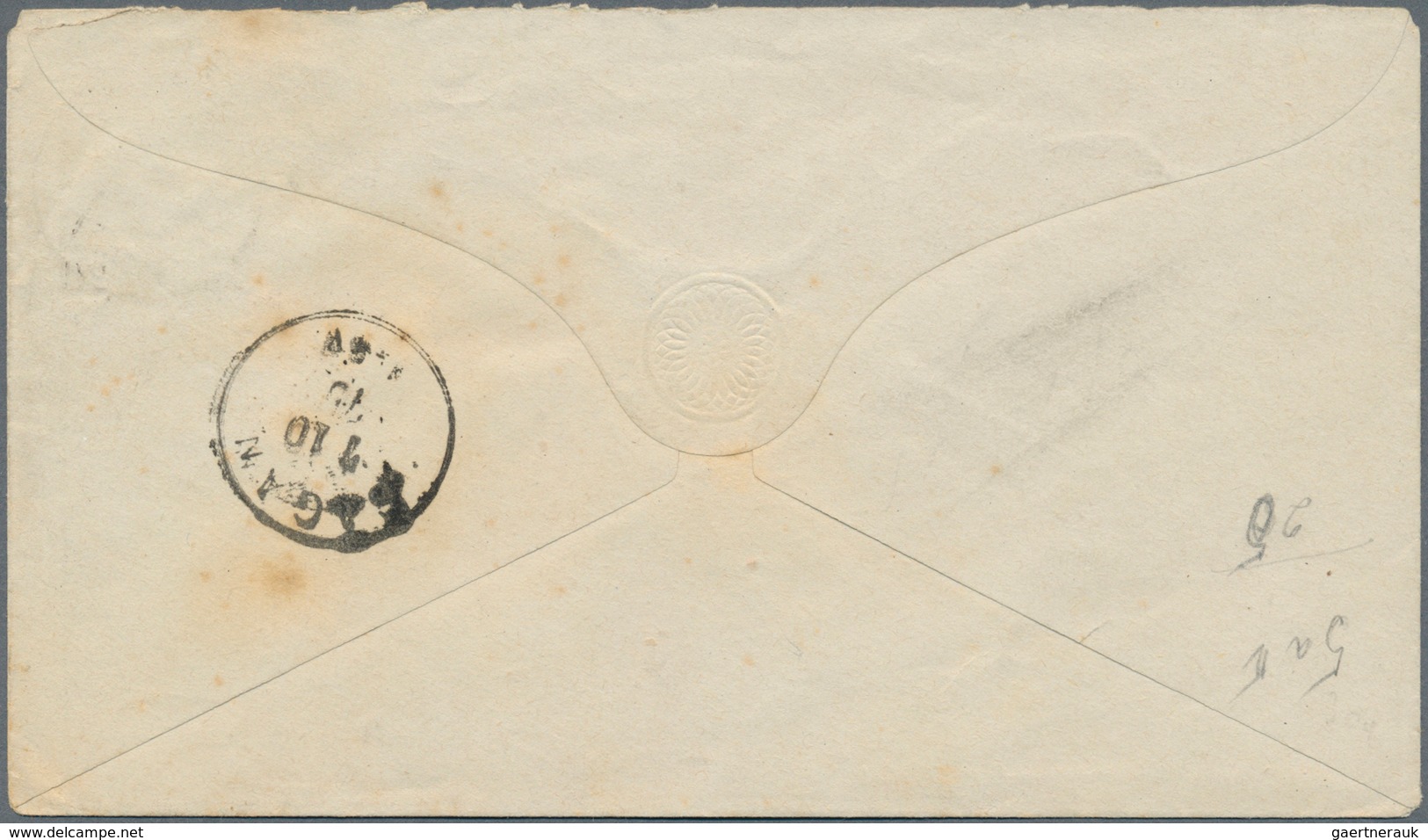 17873 Deutsches Reich - Brustschild: 1875, Zwei Brustschild-Marken, drei GA und ein Brief mit Reichspost-N