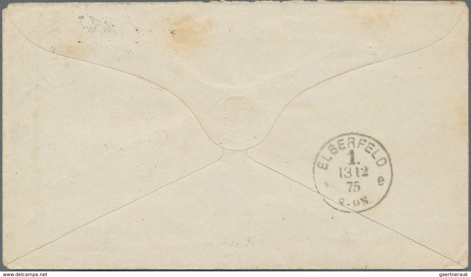 17873 Deutsches Reich - Brustschild: 1875, Zwei Brustschild-Marken, drei GA und ein Brief mit Reichspost-N