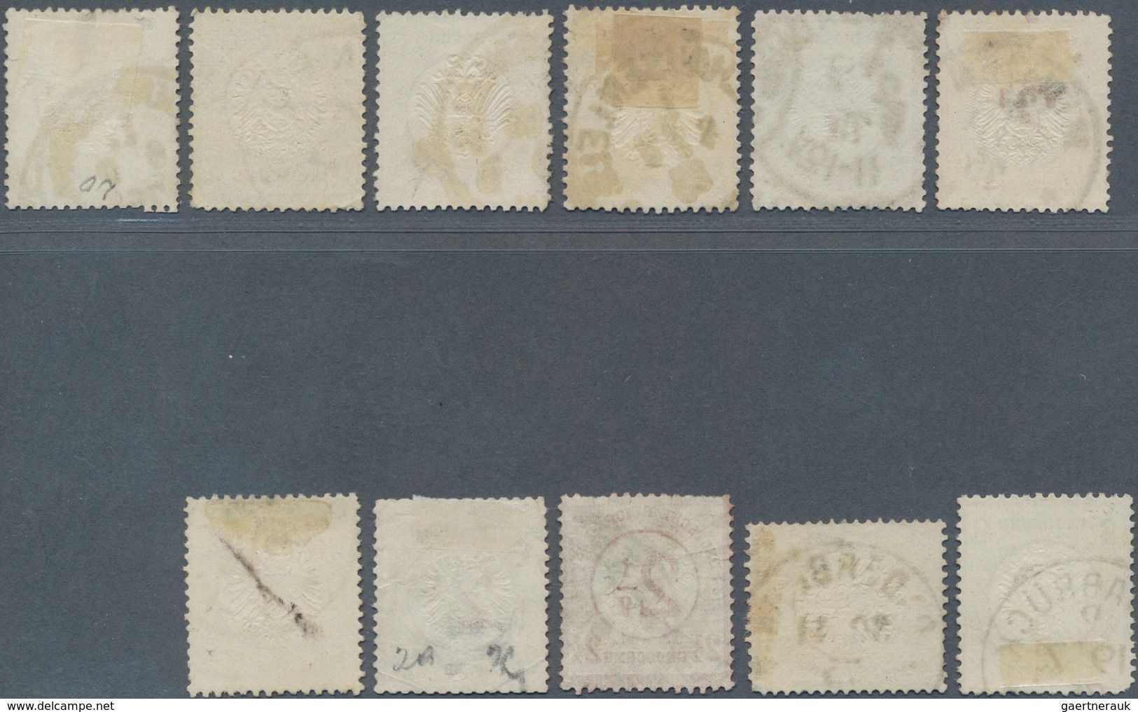 17882 Deutsches Reich - Brustschild: 1875, Elf Brustschild-Marken Mit Reichspost-Normstempel-Spätverwendun - Unused Stamps