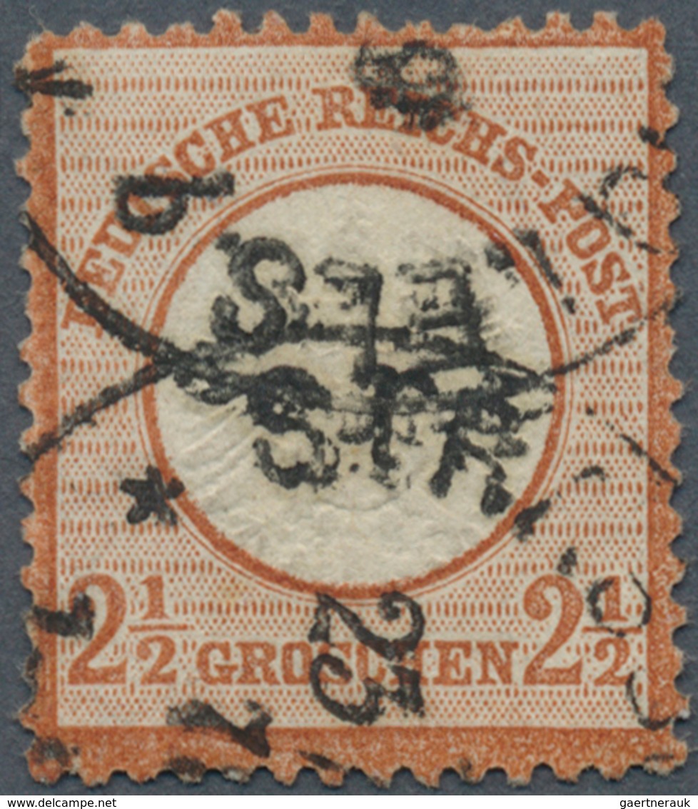 17884 Deutsches Reich - Brustschild: 1875, 2 1/2 Gr Mit Reichspost-Normstempel-Spätverwendungen Von "STRAS - Unused Stamps