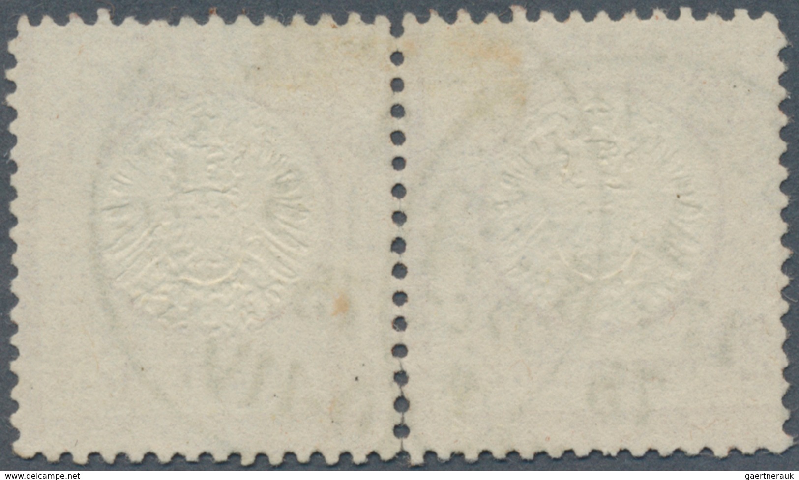 17885 Deutsches Reich - Brustschild: 1875, Paar 2 1/2 Gr Mit Reichspost-Normstempel-Spätverwendungen Von " - Unused Stamps