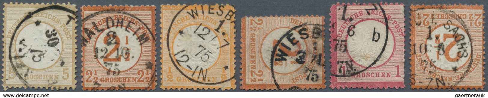 17885A Deutsches Reich - Brustschild: 1875, Sechs Brustschild-Marken Ein Brief Und Eine GA Mit Reichspost-N - Unused Stamps