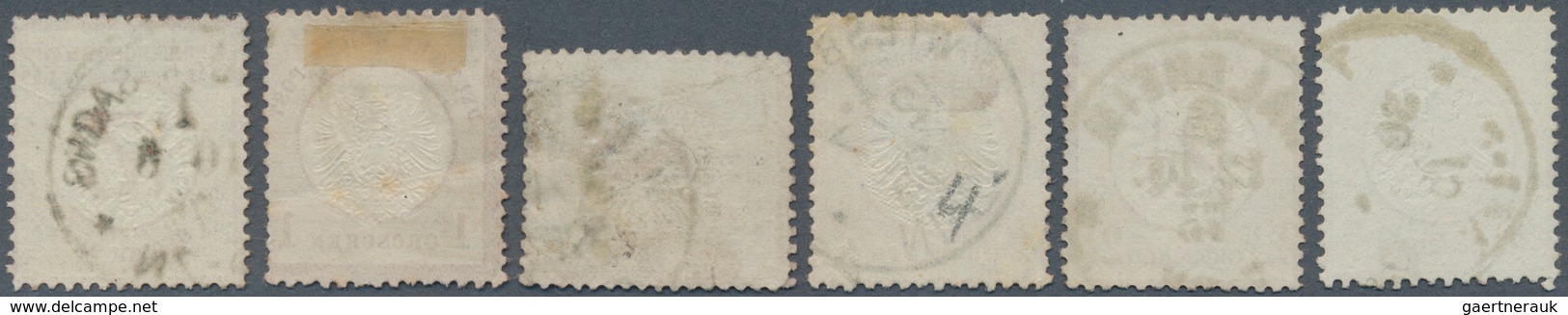 17885A Deutsches Reich - Brustschild: 1875, Sechs Brustschild-Marken Ein Brief Und Eine GA Mit Reichspost-N - Unused Stamps