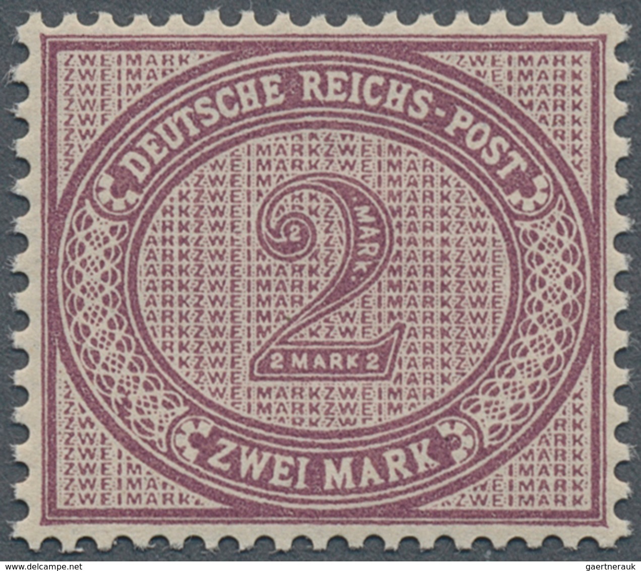 17891 Deutsches Reich - Pfennige: 1875, Freimarke 2 Mk. "Für Den Innendienst" Violettpurpur Als Neudruck M - Covers & Documents