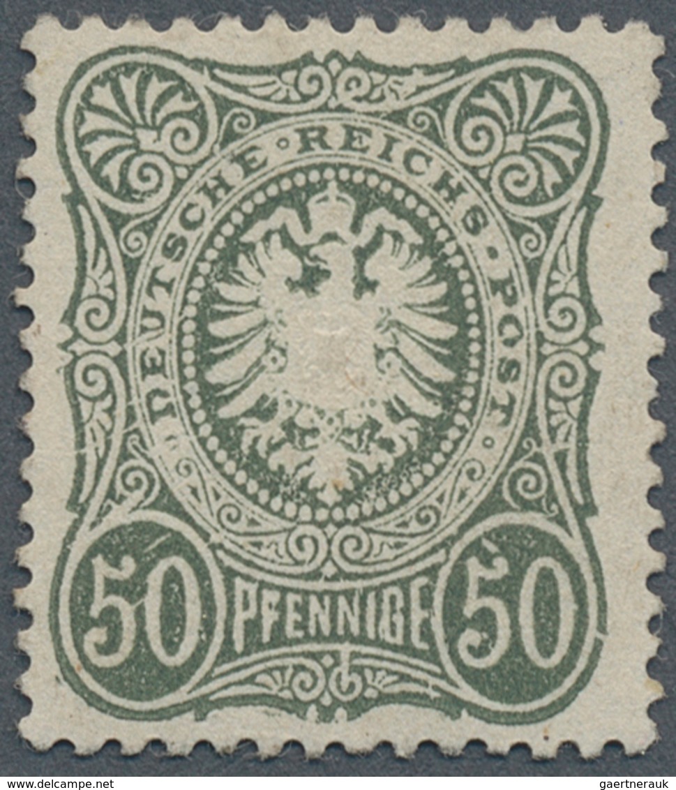 17892 Deutsches Reich - Pfennige: 1877, 50 Pfennige Graugrün, Ungebraucht Mit Diversen Kratzern Und Platte - Covers & Documents