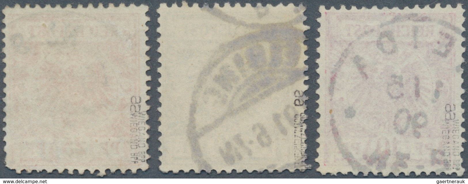 17905 Deutsches Reich - Krone / Adler: 1890/91. 10 Pf, 20 Pf Und 25 Pf (runde Ecke) Je In Aa-Farbe Und Je - Ongebruikt