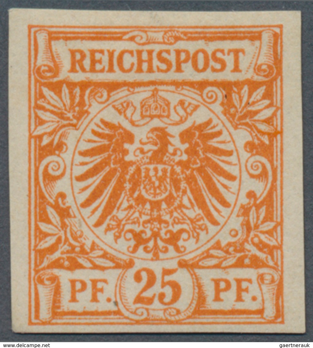 17908 Deutsches Reich - Krone / Adler: 1889, Krone/Adler 25 Pf. Rotorange UNGEZÄHNTER NACHDRUCK Mit Platte - Unused Stamps