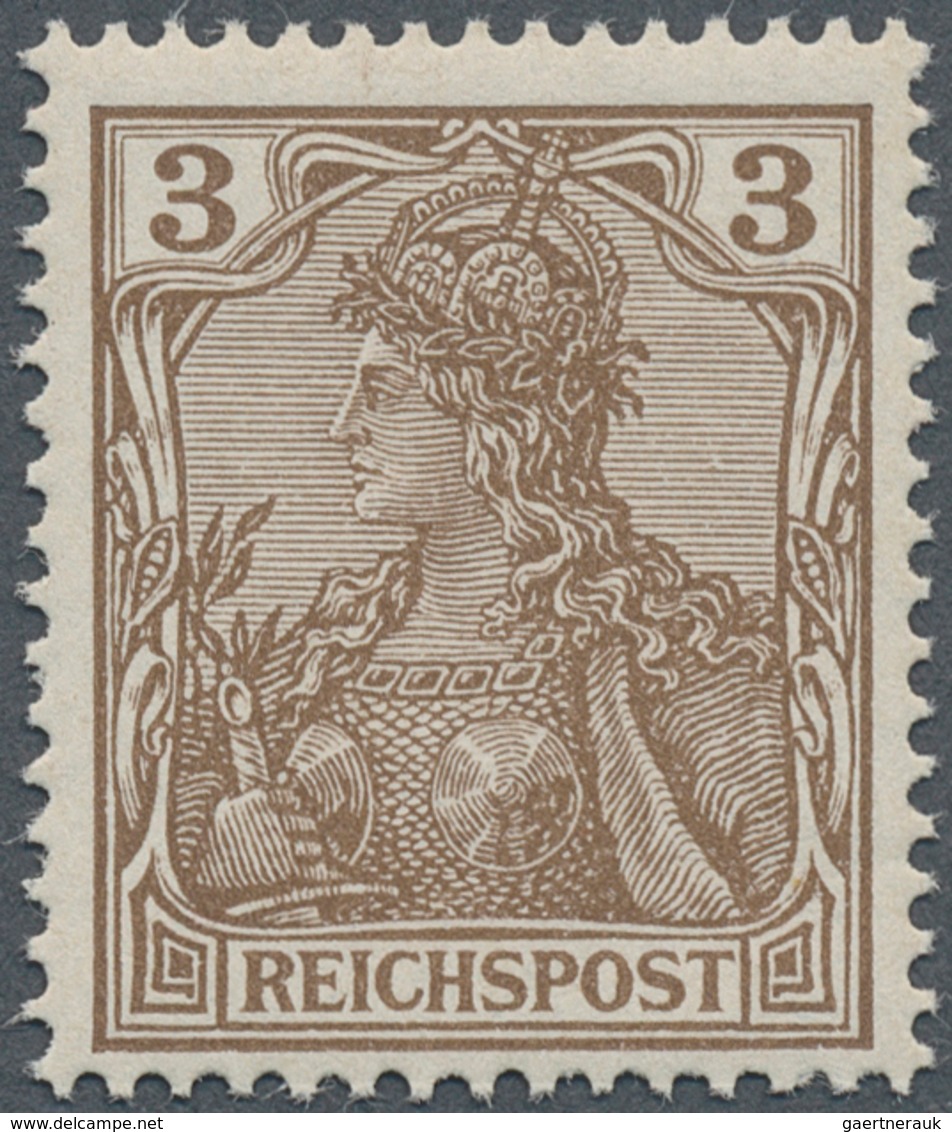 17910 Deutsches Reich - Germania: 1900, 3 Pfg. Dunkelorangebraun, Postfrisches Luxusstück (Mi. 440.-Euro) - Unused Stamps