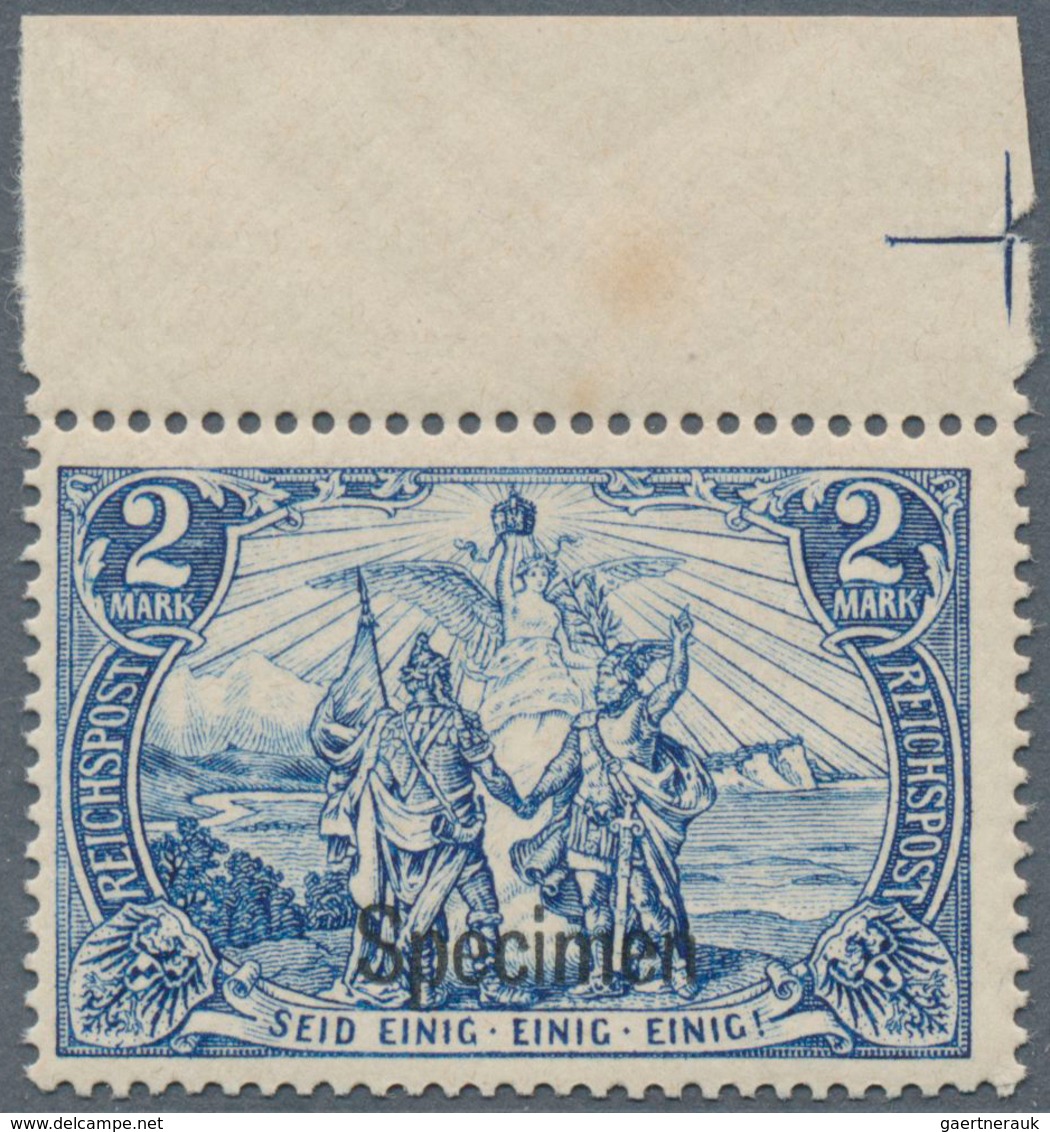 17913 Deutsches Reich - Germania: 1900, Germania Reichspost, 2 M Mit Specimen-Aufdruck Vom Oberrand In Feh - Unused Stamps