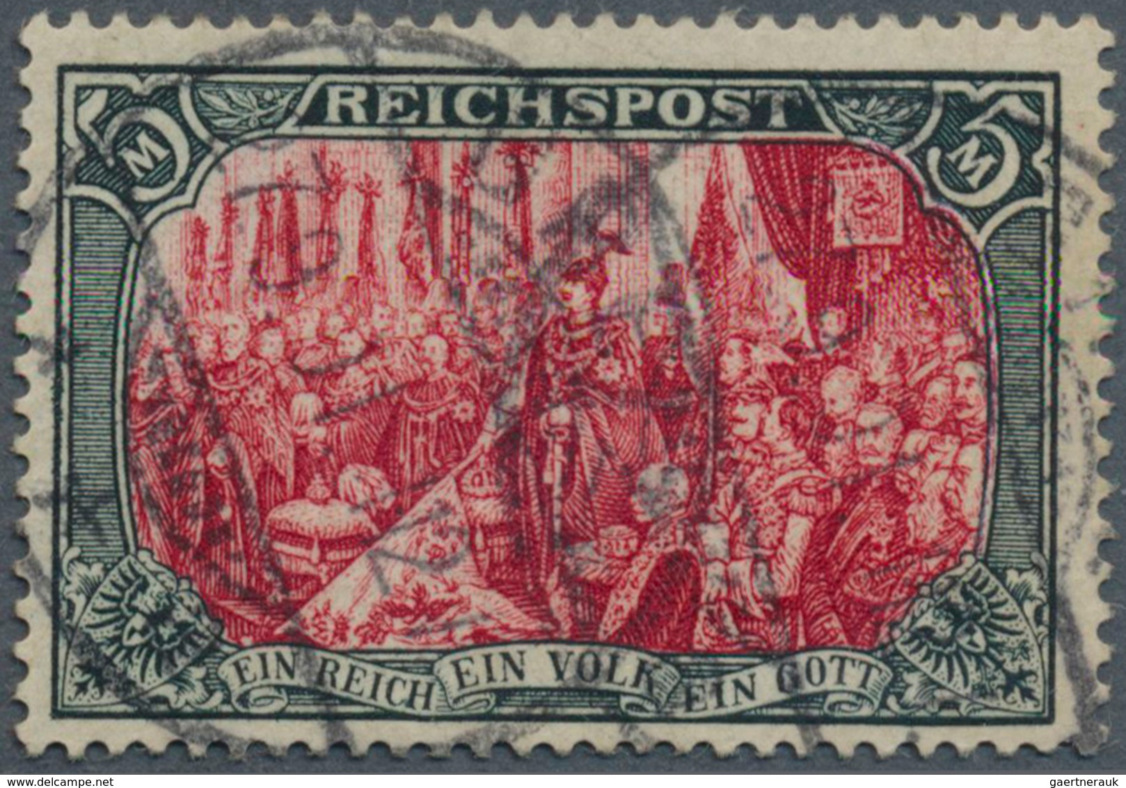 17920 Deutsches Reich - Germania: 1900, 5 Mark Reichspost, Typ IV, Gestempelt, Gepr. Dr. Hochstädter BPP, - Unused Stamps