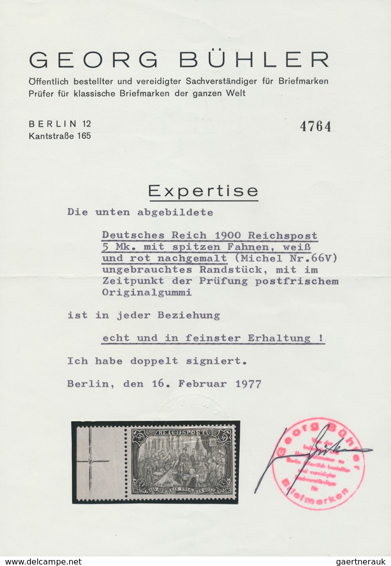 17921 Deutsches Reich - Germania: 1900, 5 M. Reichspost In Der Type V, Einwandfrei Postfrisch, Farbfrisch - Unused Stamps