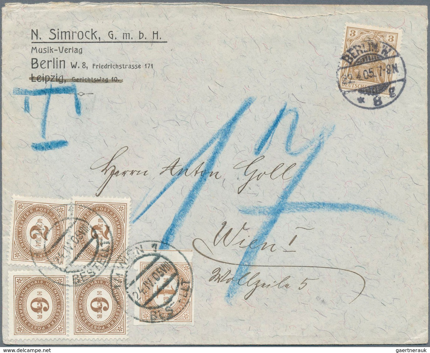 17923 Deutsches Reich - Germania: 1904/1905, Faltkarte Aus Dresden Nach Schloß Tribuswinkel Vorschriftsmäß - Unused Stamps