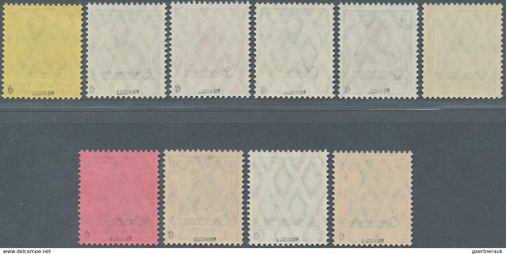 17932 Deutsches Reich - Germania: 1915, Serie "Germania / Kriegsdruck", Komplette Seltene Serie Im Luxussa - Unused Stamps