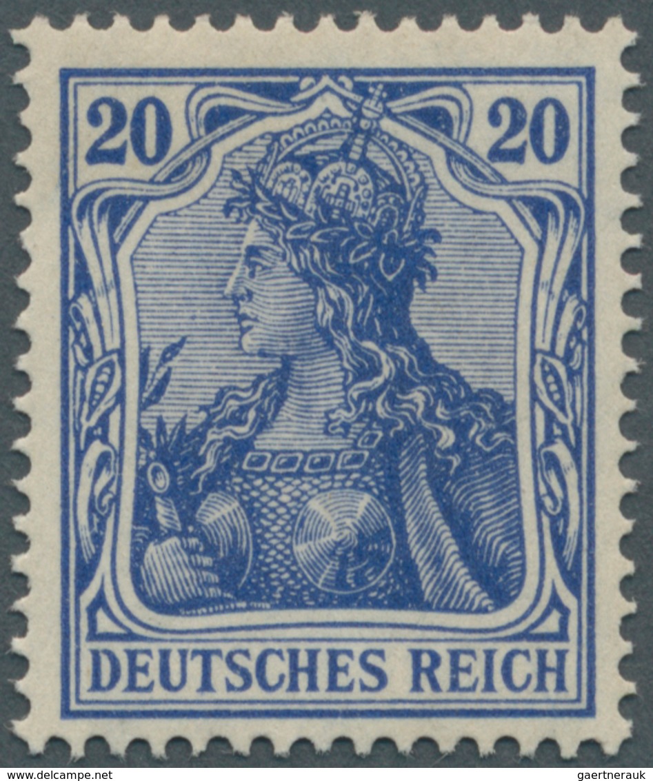 17938 Deutsches Reich - Germania: 1915: Germania-Kriegsdruck, 20 Pfg In Der Extem Seltenen Farbe Violettul - Unused Stamps