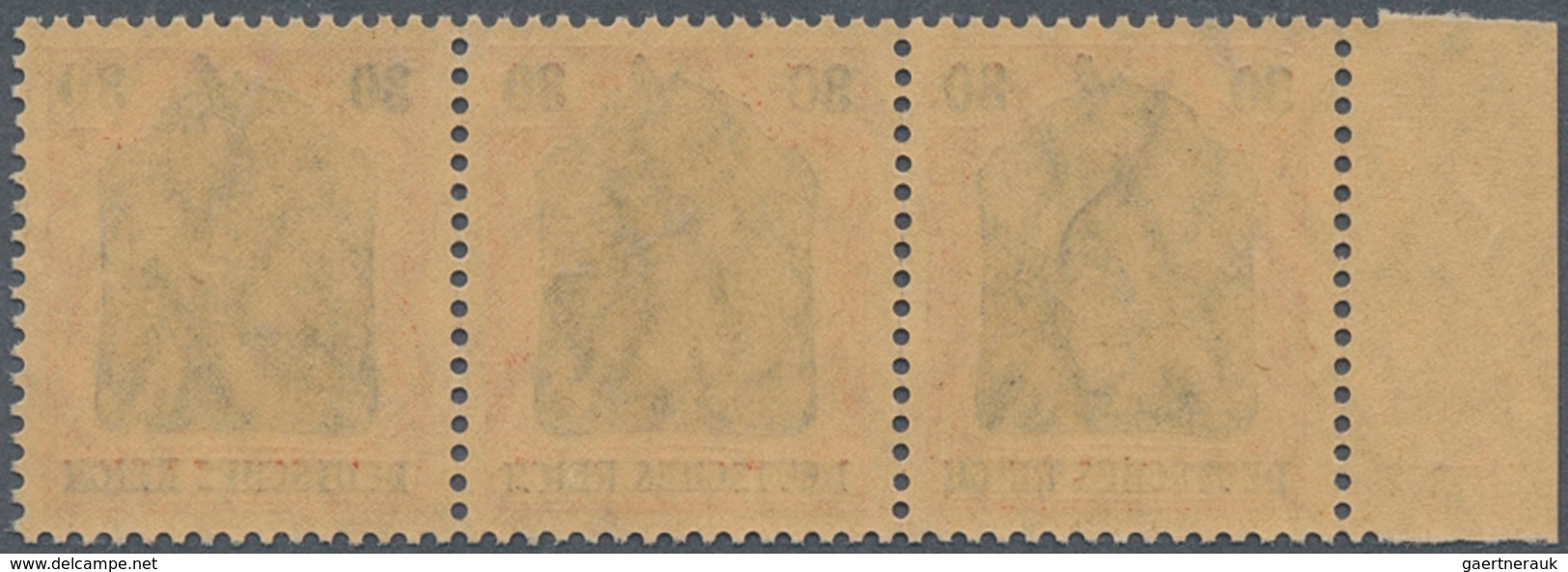 17939 Deutsches Reich - Germania: 1915, Germania Kriegsdruck 30 Pf. Dunkelrotorange/schwarz Mit Plattenfeh - Unused Stamps