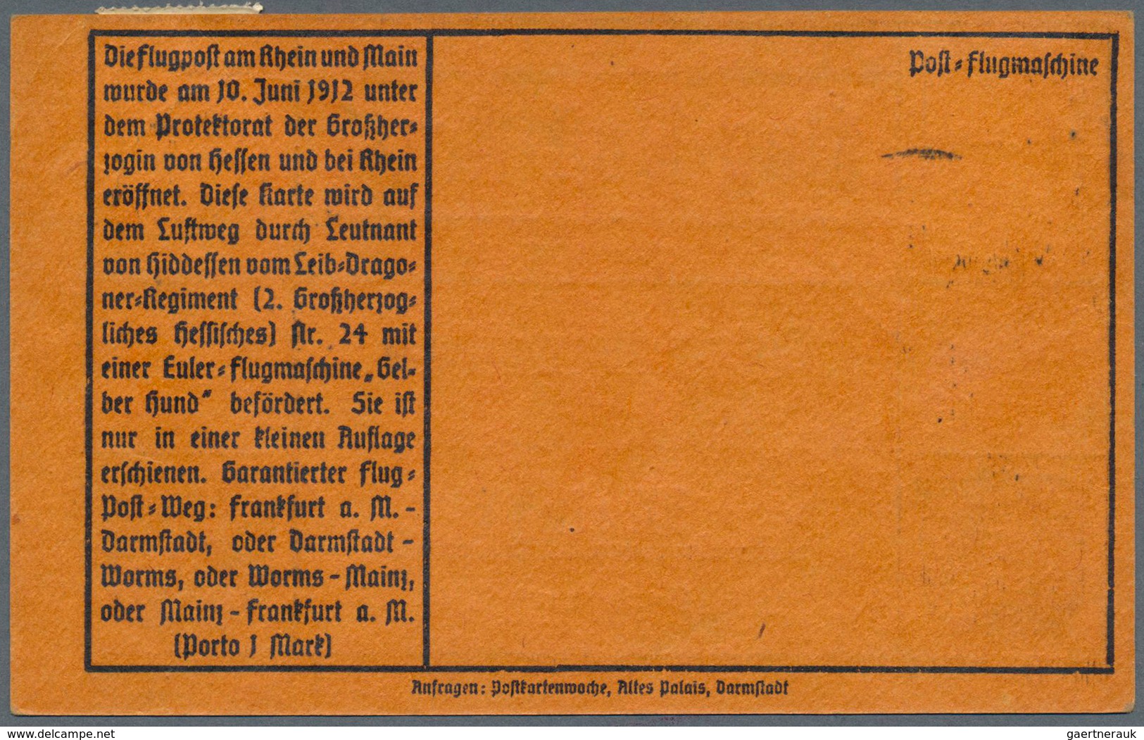 17951 Deutsches Reich - Germania: 1912, Flugpost Rhein/Main, 3 X 30 Pfg., Darmstadt, 23.6., Sowie Gelber H - Unused Stamps