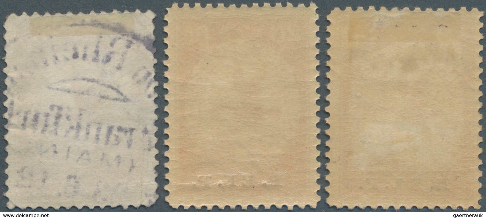 17956 Deutsches Reich - Germania: 1912, Flugpost Rhein/Main, E.EL.P., Lot Von Drei Marken: 10 Pfg. Ungebra - Unused Stamps