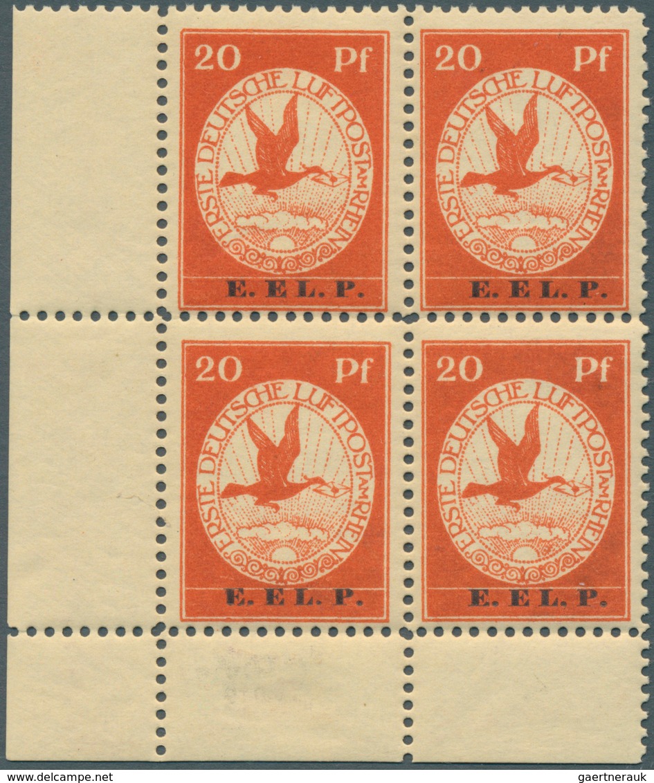17959 Deutsches Reich - Germania: 1912, FPRM 20 Pfg. E.EL.P, Mi VI Mit Komma Statt Punkt, Nach EL Ab Feld - Unused Stamps