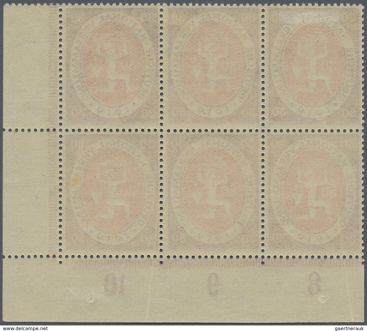 17967 Deutsches Reich - Inflation: 1919, 30 Pf. Nationalversammlung, Postfrischer ER-Sechserblock Unten Re - Covers & Documents