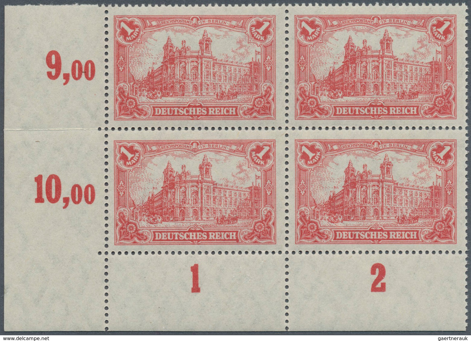 17968 Deutsches Reich - Inflation: 1920, 1 M Reichspostamt Bräunlichlila, Postfr. Viererblock Aus Der Link - Covers & Documents