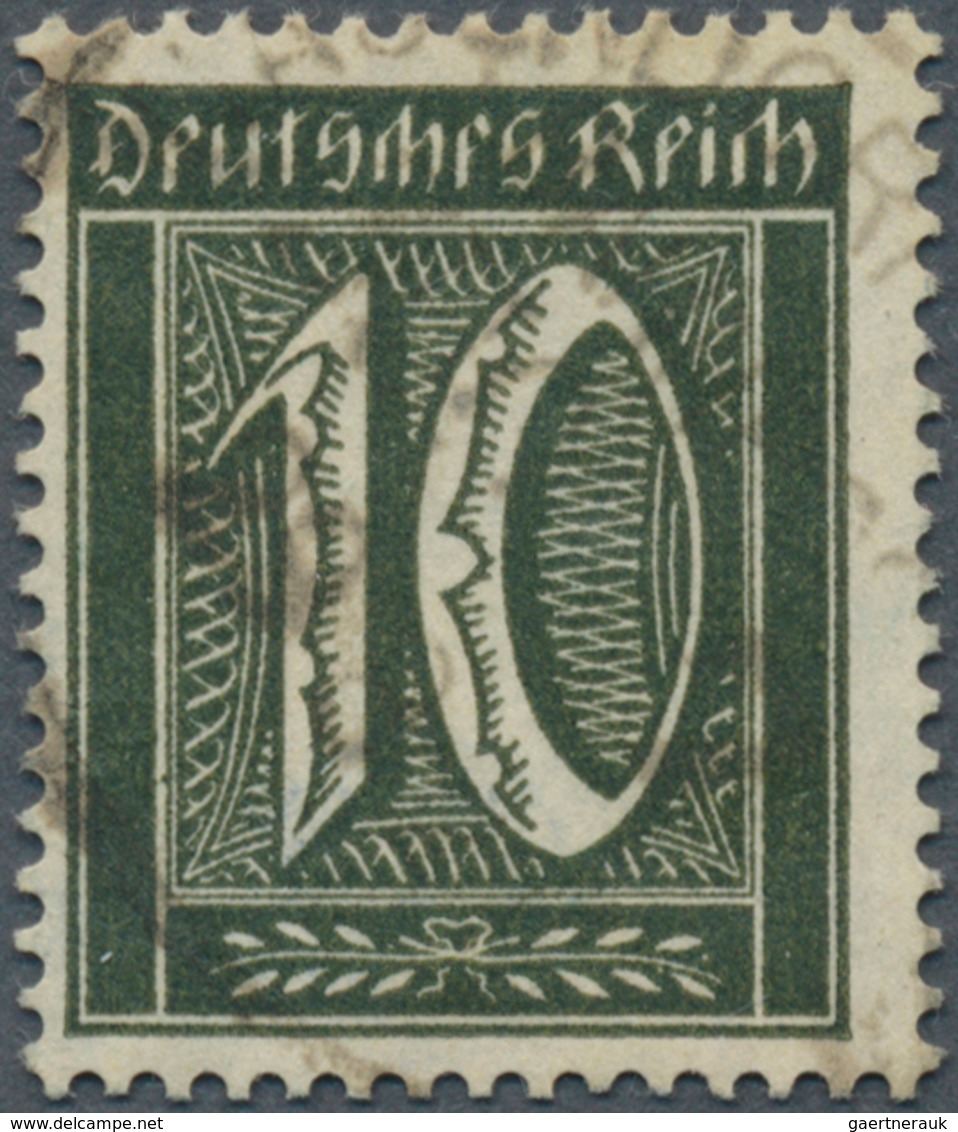 17977 Deutsches Reich - Inflation: 1921 "10 Pfg. Schwarzoliv", Sauber Gest. Wert In Tadelloser Erhaltung, - Covers & Documents