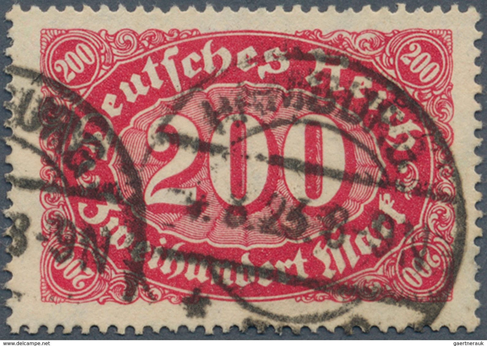 17999 Deutsches Reich - Inflation: 1923, 200 M. Queroffset II In Karminrot Mit Plattenfehler "letztes 's' - Covers & Documents