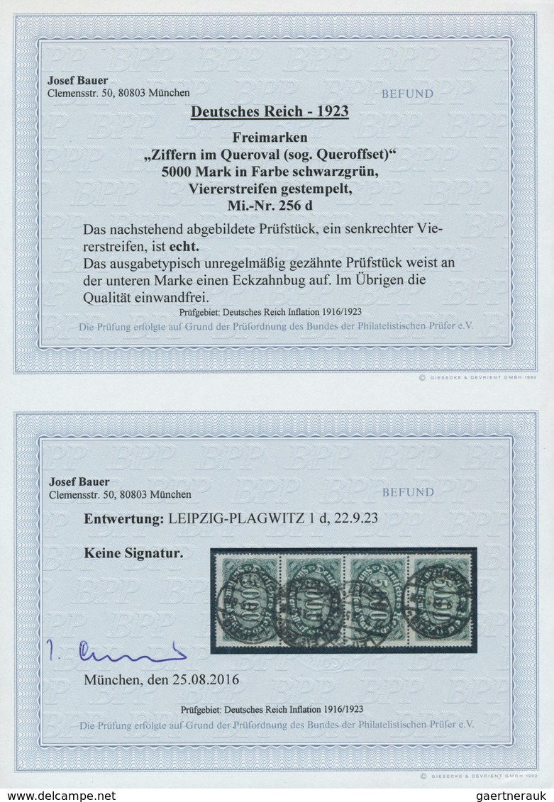 18001 Deutsches Reich - Inflation: 1922, 5000 M. Ziffer Im Queroval, Schwarzgrün Im Senkrechten Viererstre - Covers & Documents