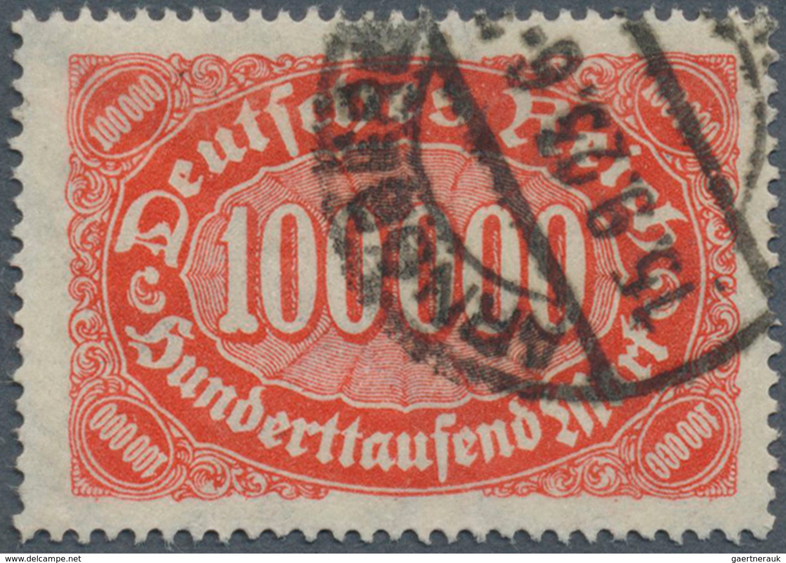18002 Deutsches Reich - Inflation: 1923, 100000 M., Ziffer Im Queroval Mit Plattenfehler "f" Statt "s" In - Lettres & Documents
