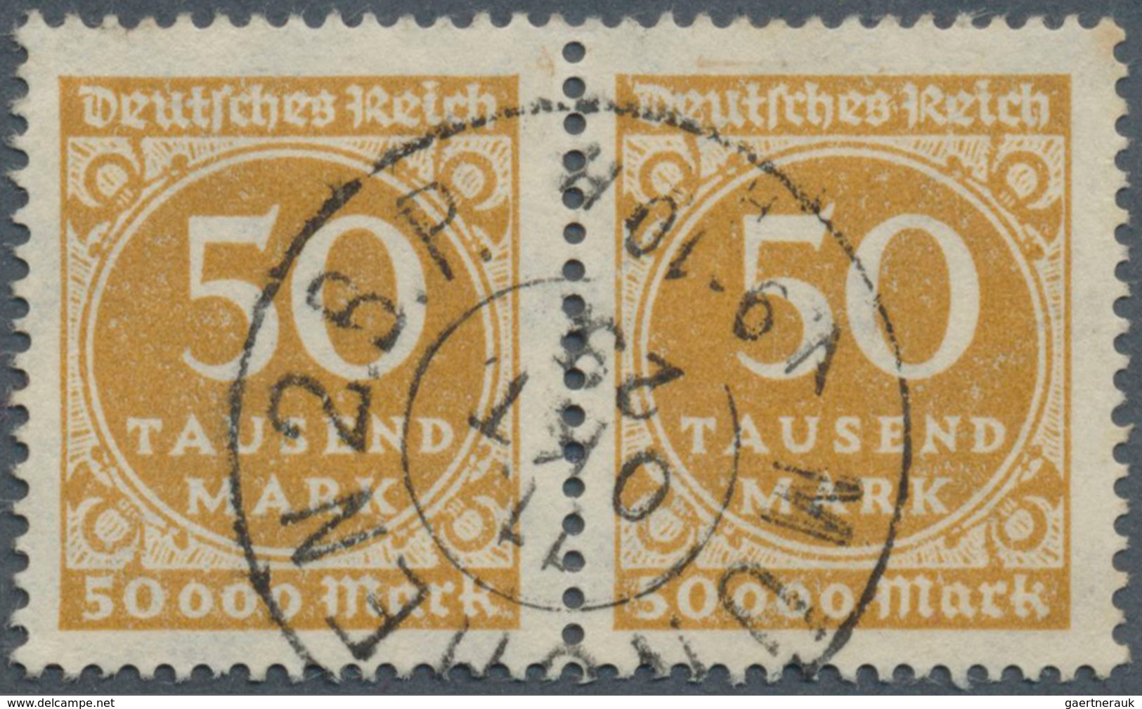 18006 Deutsches Reich - Inflation: 1923, 50 Tsd. M. Ziffer, Dunkelocker Mit Fetter Inschrift Als Waagerech - Covers & Documents