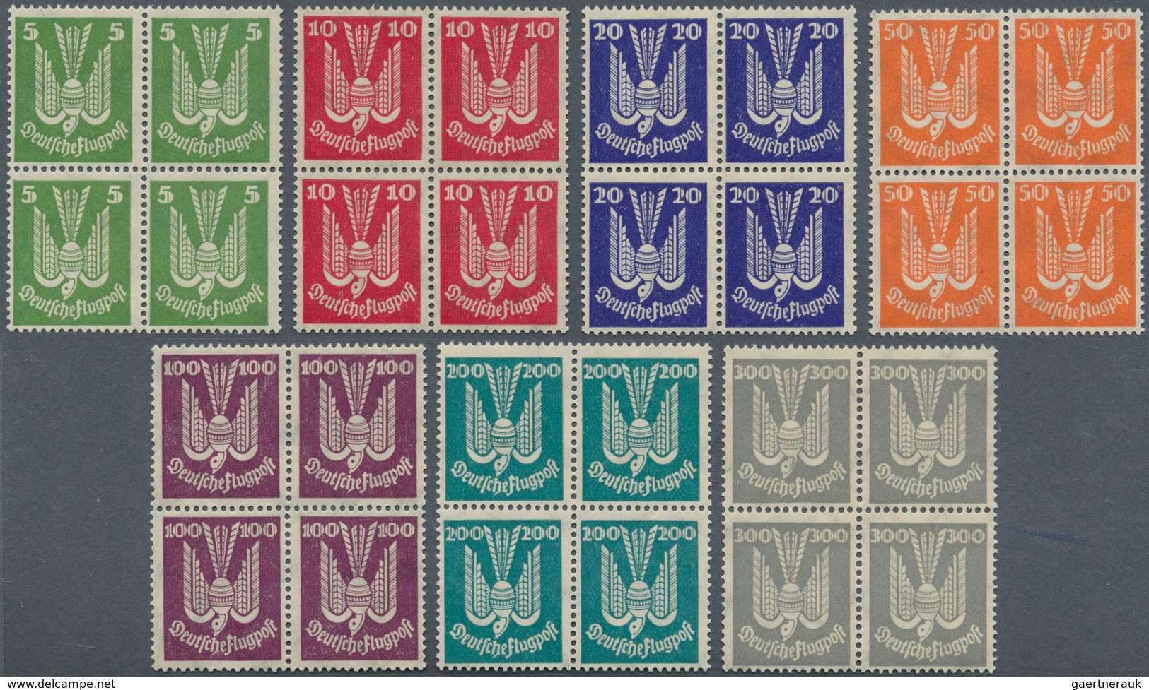 18034 Deutsches Reich - Weimar: 1924, FLUGPOSTMARKEN Holztaube 5 Pf - 300 Pf, Kompletter Satz In Einwandfr - Unused Stamps