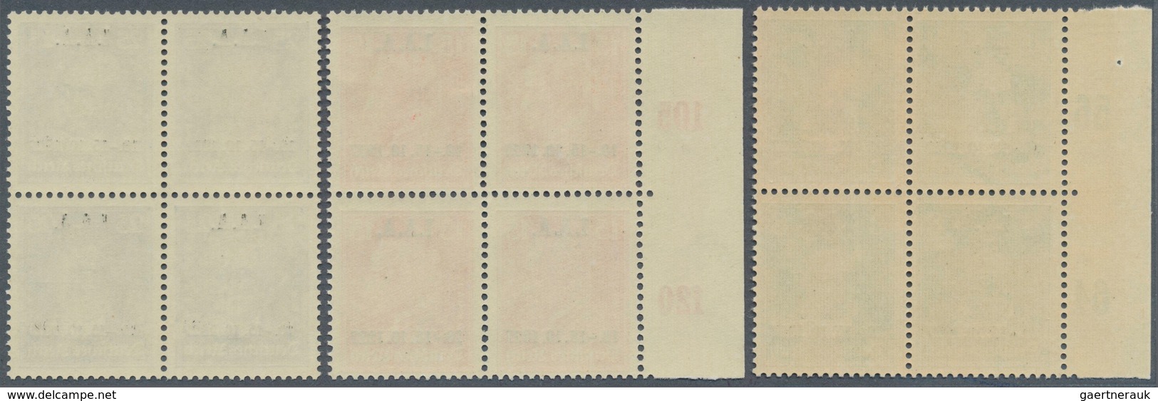 18061 Deutsches Reich - Weimar: 1927, I.A.A., Postfrischer Viererblocksatz, 8 Sowie 15 Pfg. Vom Seitenrand - Unused Stamps