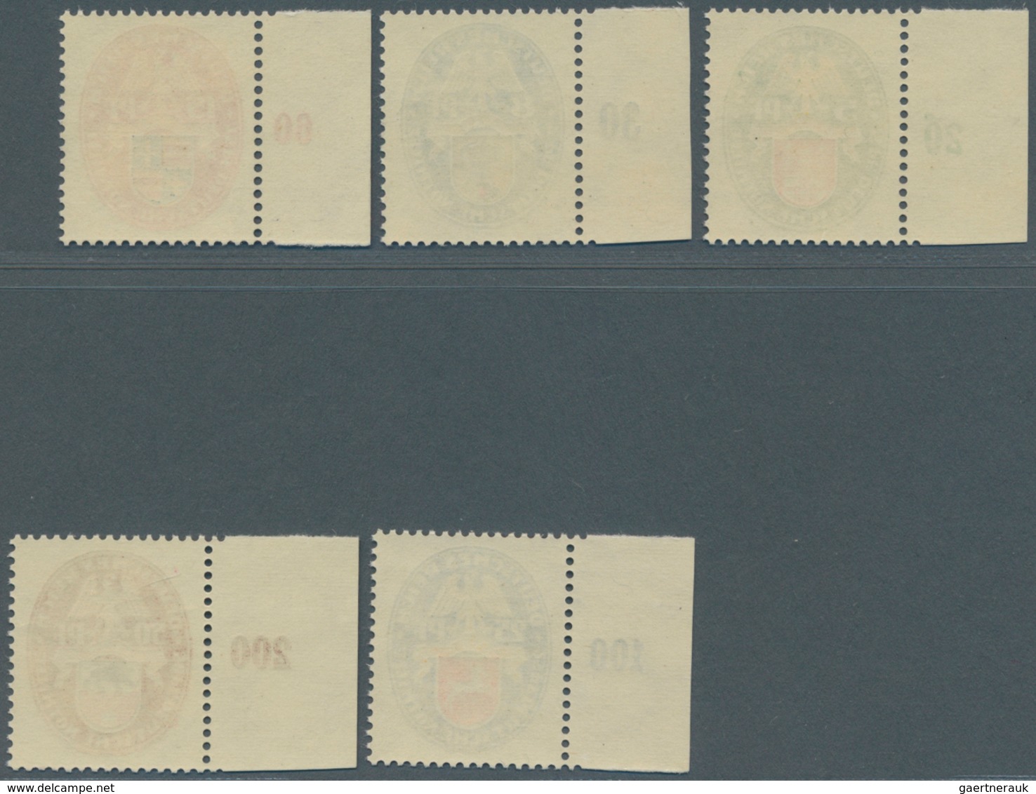 18072 Deutsches Reich - Weimar: 1928, Deutsche Nothilfe: Landeswappen (III), Komplette Serie Von 5 Werten, - Unused Stamps