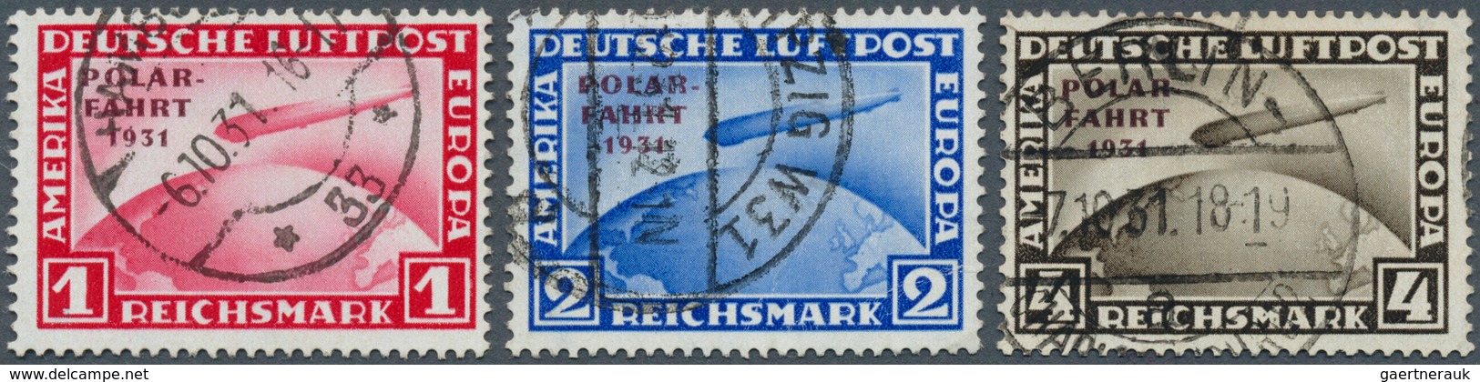 18090 Deutsches Reich - Weimar: 1931, 1 M Bis 4 M Zeppelin "POLAR-FAHRT", Kompletter Satz, 2 M Und 4 M Mit - Neufs
