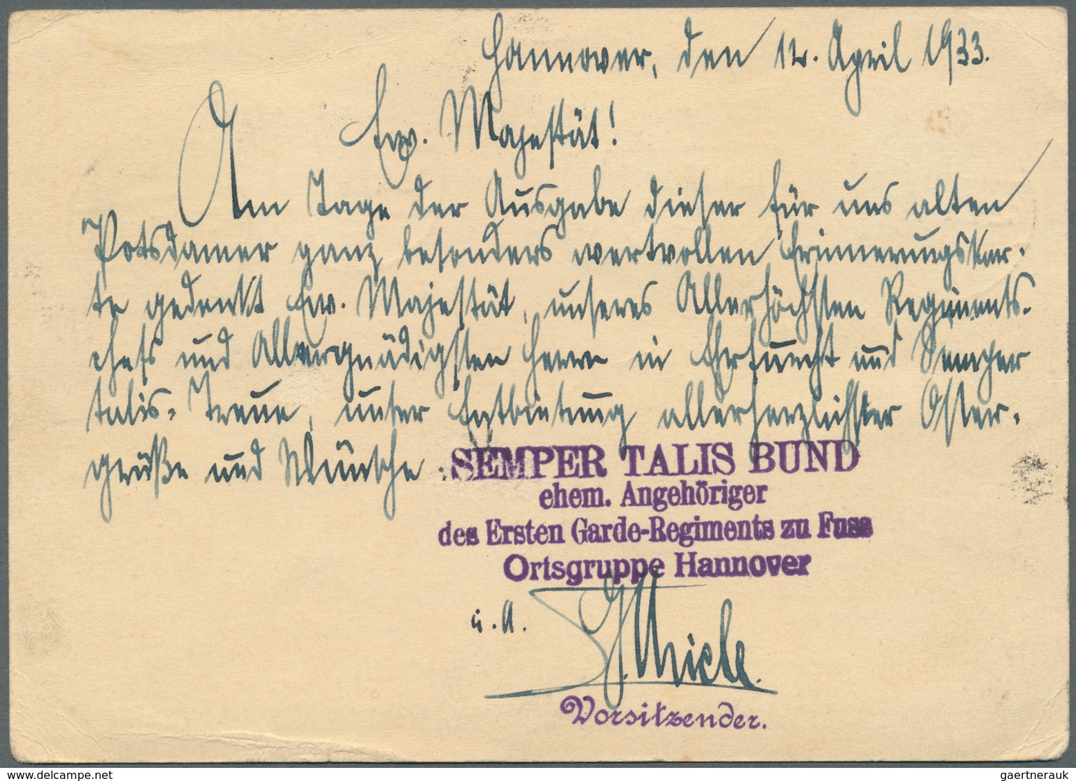 18098 Deutsches Reich - 3. Reich: 1934, Friedrich II. Satz Auf Zugehöriger Sonderganzsache Ersttagsverwend - Unused Stamps