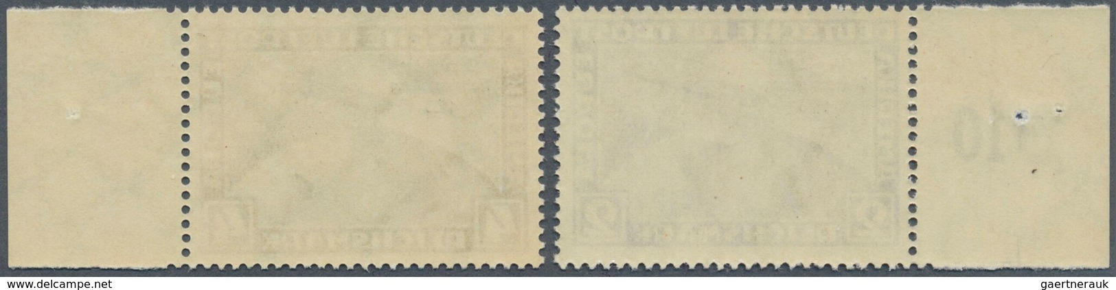 18110 Deutsches Reich - 3. Reich: 1933, 2 RM Chicagofahrt Vom Linken Rand Mit Passerkreuz, 4 RM Chicagofah - Unused Stamps