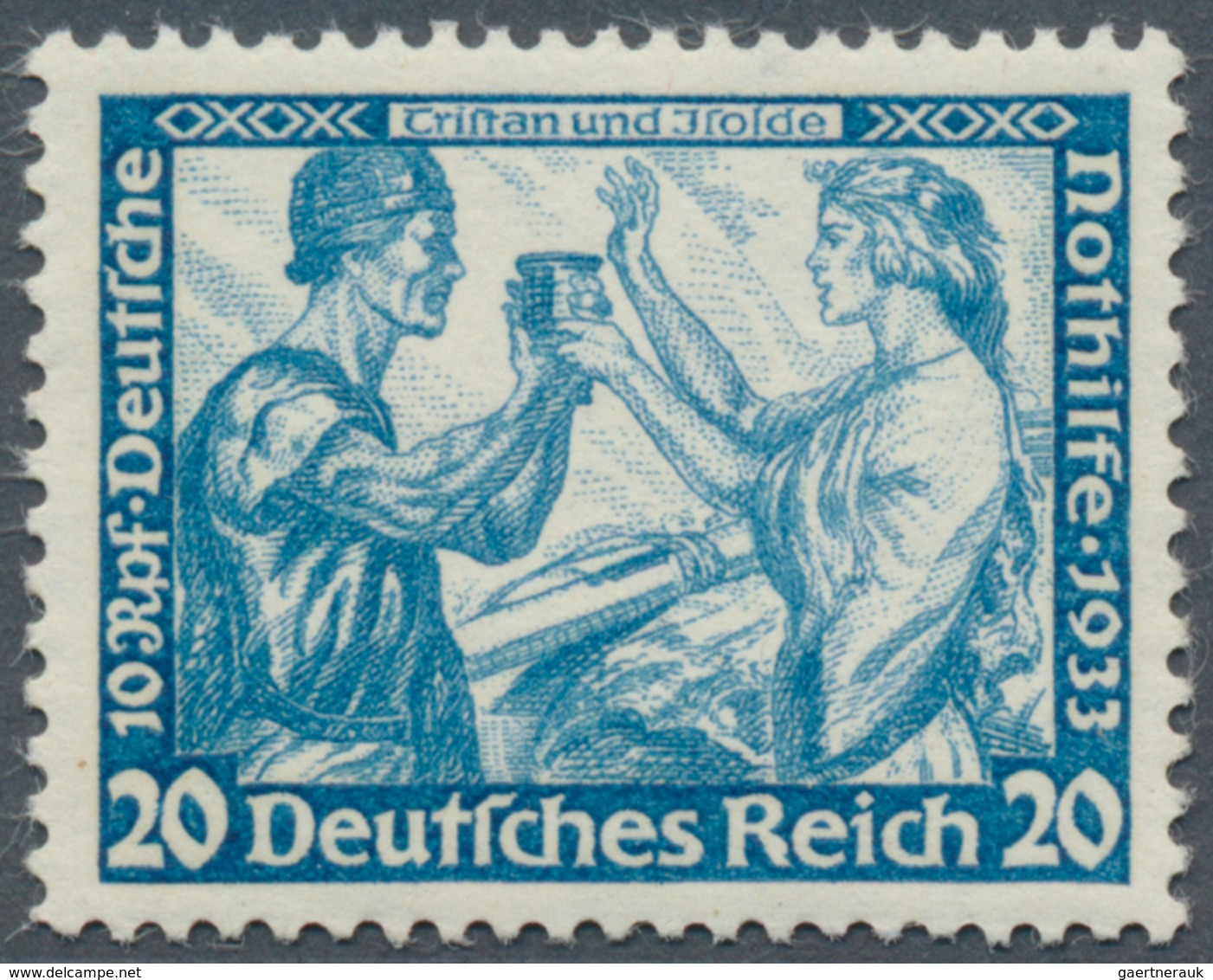 18114 Deutsches Reich - 3. Reich: 1933, Wagner 20+ 10 Pf In Zähnung 14:13 Postfrisches Exemplar Gute Zähnu - Unused Stamps