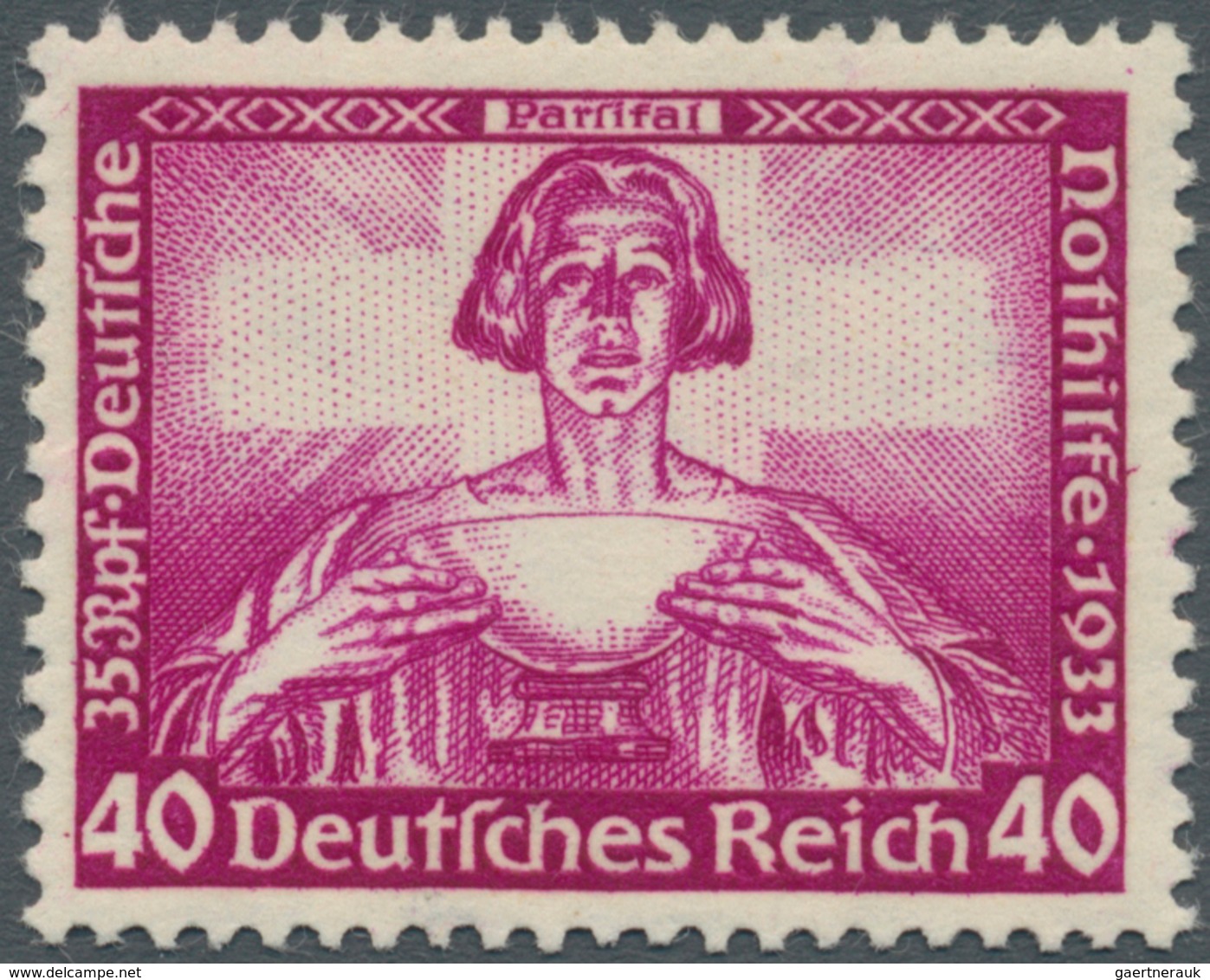 18115 Deutsches Reich - 3. Reich: 1933, 40 Pfg Wagner, Einwandfrei Postfrisch, Unsigniert, Attest Raybaudi - Unused Stamps