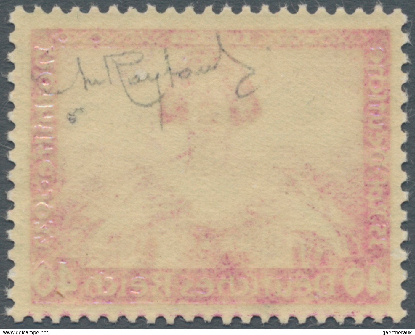 18115 Deutsches Reich - 3. Reich: 1933, 40 Pfg Wagner, Einwandfrei Postfrisch, Unsigniert, Attest Raybaudi - Unused Stamps