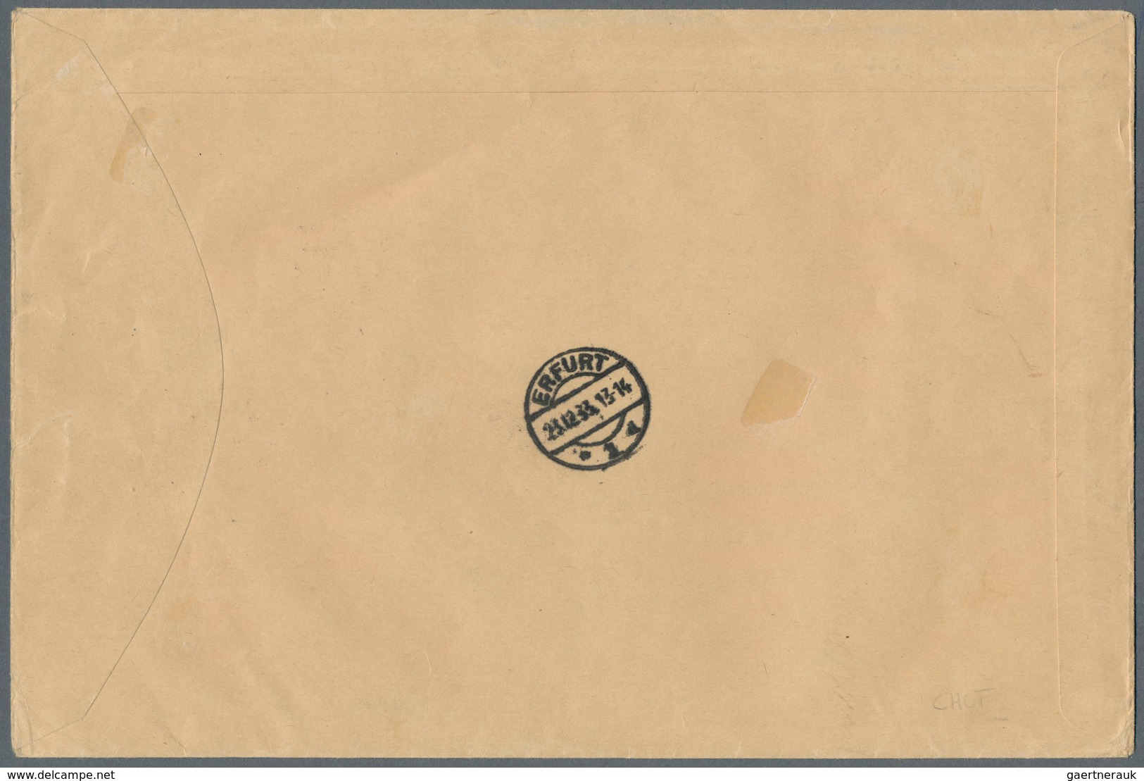 18123 Deutsches Reich - 3. Reich: 1933: Nothilfe-Block Auf Einschreib-Eilboten-Ortsbrief, Abgestempelt In - Unused Stamps
