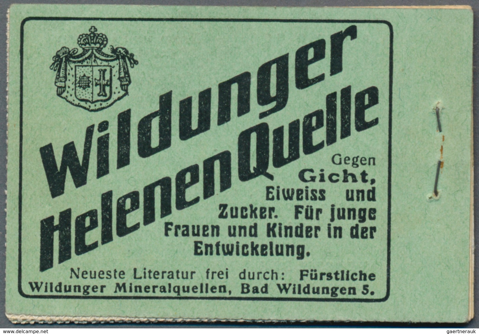 18221 Deutsches Reich - Markenheftchen: 1911, Germania Markenheftchen In GRÜN (Ordnungs-Nr. 4) Mit Origina - Booklets