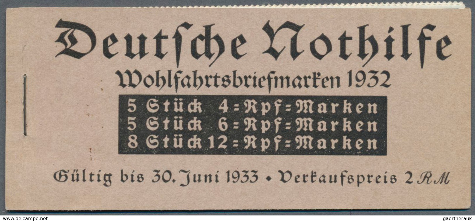 18224 Deutsches Reich - Markenheftchen: 1921, Germania Markenheftchen, 2 Stck., O Nr. 1, Min. Bügig, Dazu - Booklets