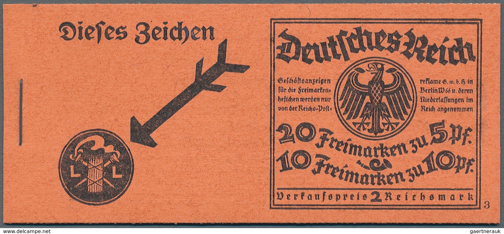18227 Deutsches Reich - Markenheftchen: 1926, Markenheftchen Schiller / Friedrich Der Große Mit ONr. 3, Di - Booklets