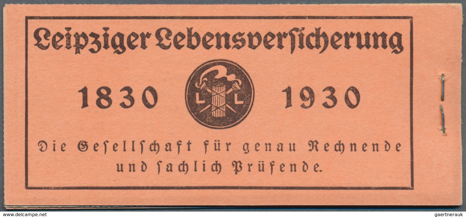 18228 Deutsches Reich - Markenheftchen: 1928, Markenheftchen Reichspräsidentenserie ONr. 10, Beinhaltet Da - Booklets