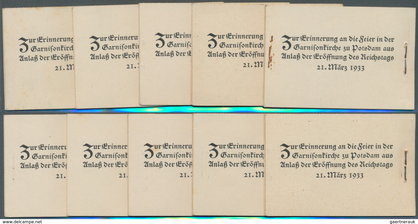 18230 Deutsches Reich - Markenheftchen: 1933, Fridericus Markenheftchen Mit Durchgezähnten Heftchenblätter - Booklets