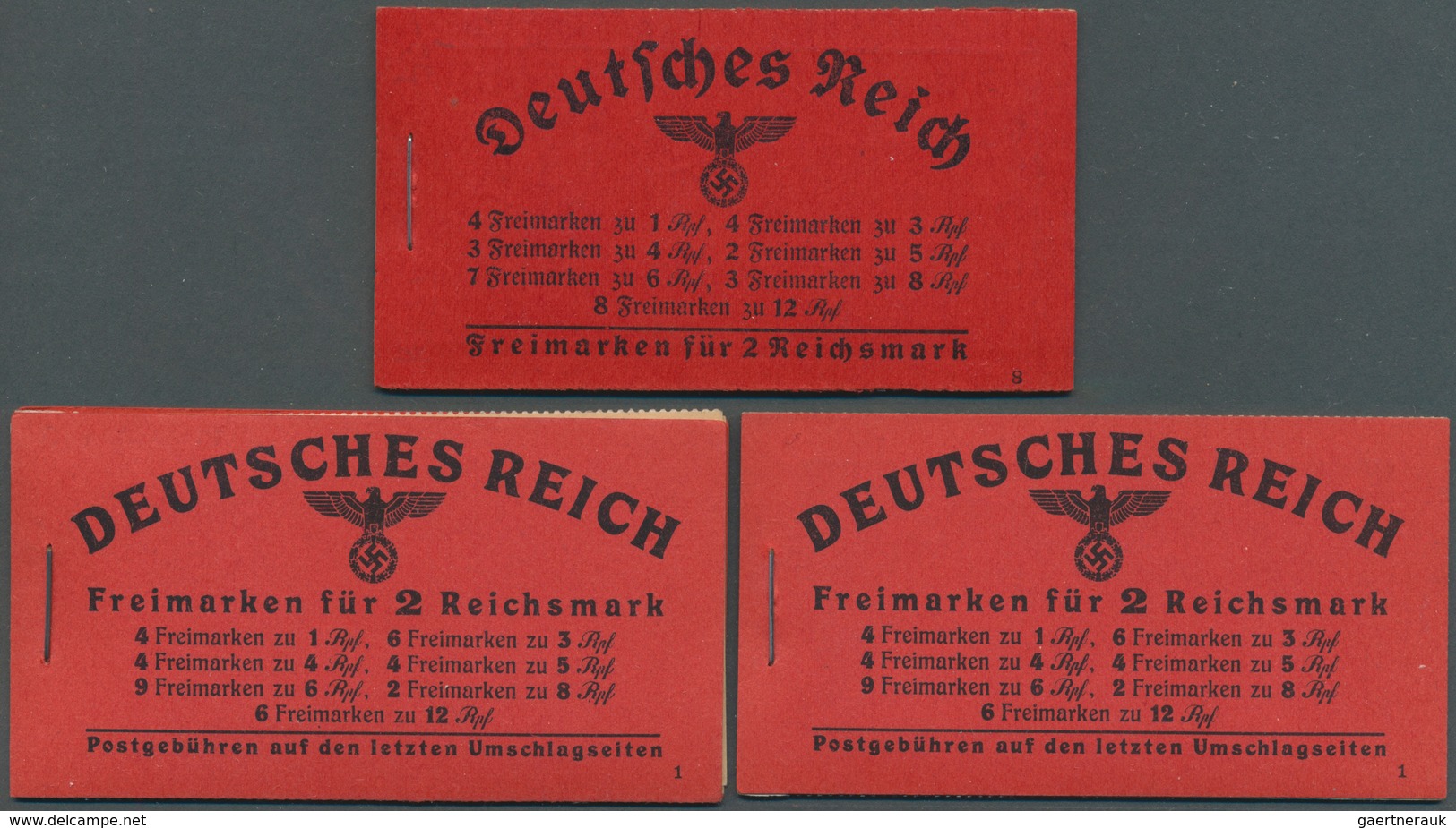 18232 Deutsches Reich - Markenheftchen: 1939, Hindenburg Markenheftchen, O Nr. 8, Dazu Hitler Markenheftch - Booklets